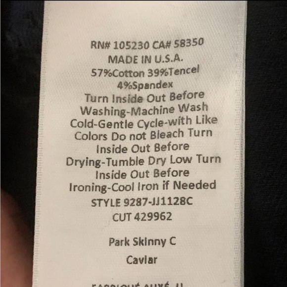 JOIE Park Skinny C Star Print Low-Rise Jeans Caviar Gray Size 25 - Picture 12 of 12